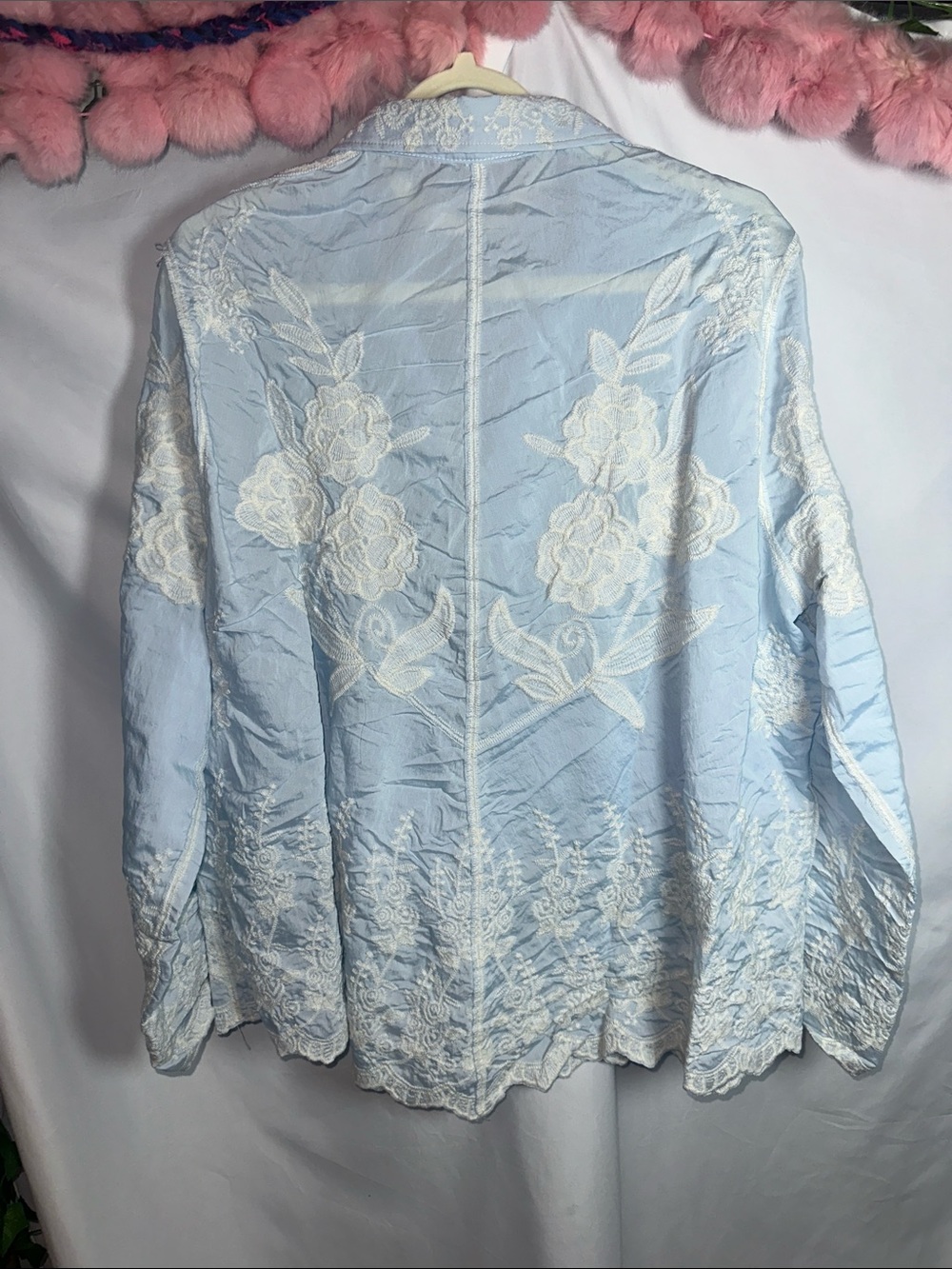 POL One Pale Blue Button-Up Shirt with Contrast Label - Picture 7 of 7
